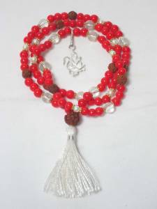 Coral,crystal,Rudraksha Beads